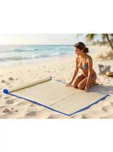 Szalma strandszőnyeg 60x170 cm feltekerhető strand matrac napozáshoz