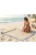 Szalma strandszőnyeg 60x170 cm feltekerhető strand matrac napozáshoz