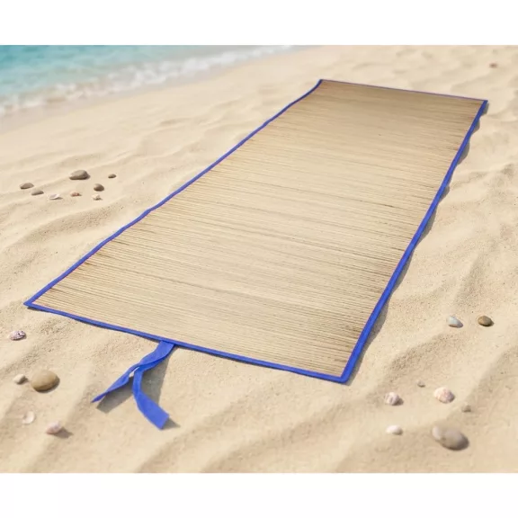 Szalma strandszőnyeg 60x170 cm feltekerhető strand matrac napozáshoz