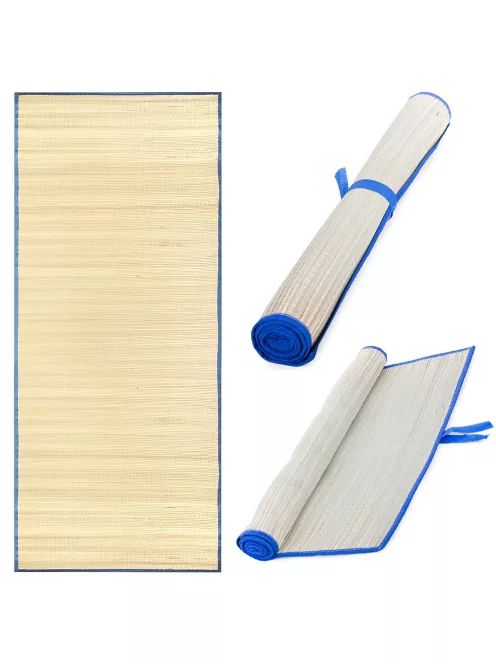 Szalma strandszőnyeg 60x170 cm feltekerhető strand matrac napozáshoz