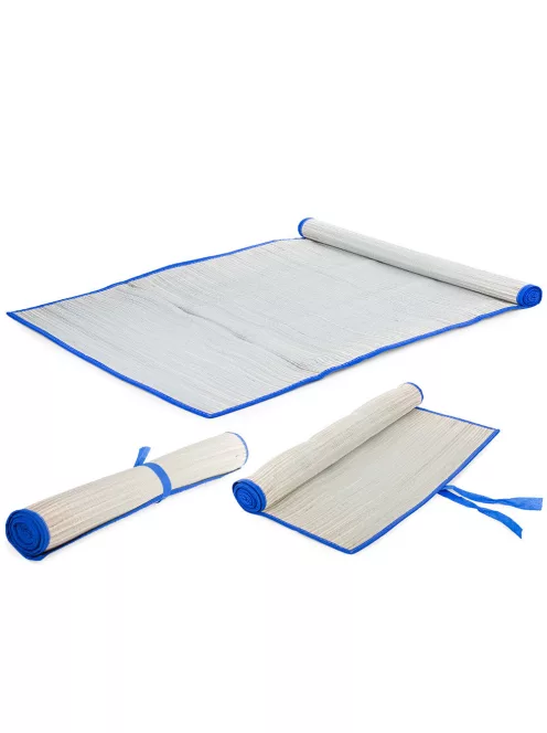 Szalma strandszőnyeg 60x170 cm feltekerhető strand matrac napozáshoz