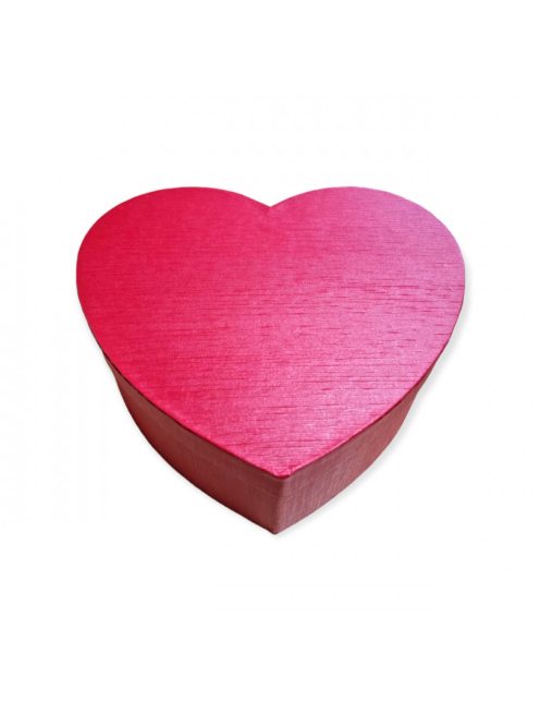 Szív alakú Papír ajándék doboz - piros, nagy 23x20cm
