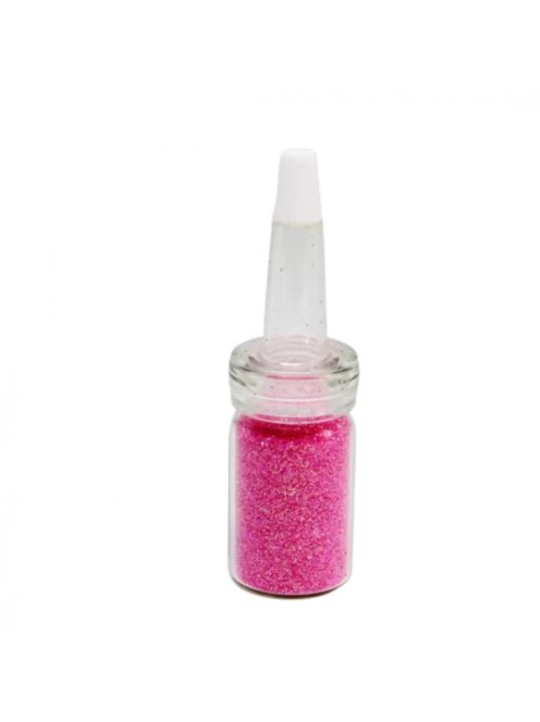 Csillámpor csőrös üvegben - Rózsaszín 7 ml