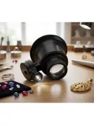 20x LED-es zseb ékszerész nagyító ékszerek, érmék és bélyegek vizsgálatához