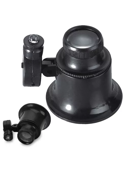 20x LED-es zseb ékszerész nagyító ékszerek, érmék és bélyegek vizsgálatához