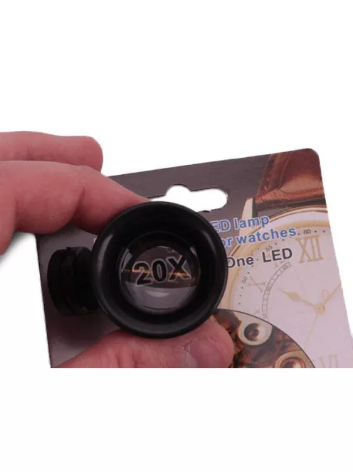 20x LED-es zseb ékszerész nagyító ékszerek, érmék és bélyegek vizsgálatához
