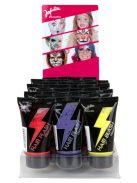 Jofrika Flash márkájú, színes hajzselé 30 ml-es tubusban, élénk 4 színben.