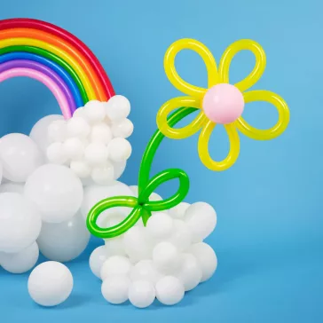 10 darab vegyes színű hosszú modellező lufi kis pumpával