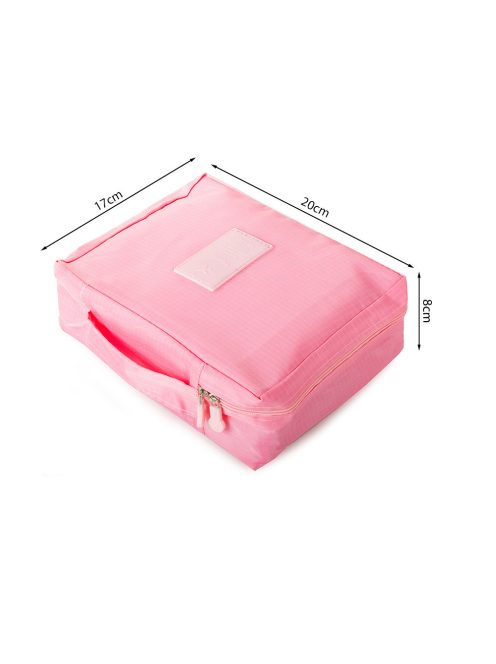Utazó kozmetikai táska, "kocka" Pink