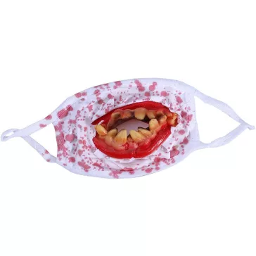 Halloween maszk véres fogakkal