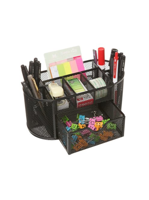 Íróasztali Rendszerező, Fém  (8 Rekesz + Fiók)