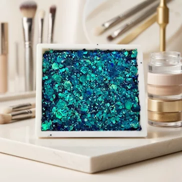 KiviArt Glitter Cream 'Sea Fairy' színjátszó tengeri csillámkrém, professzionális viasz alapú vegán csillám
