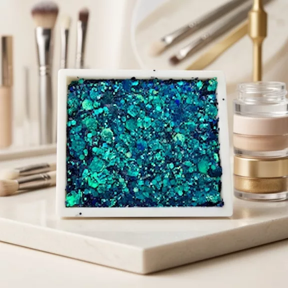KiviArt Glitter Cream 'Sea Fairy' színjátszó tengeri csillámkrém, professzionális viasz alapú vegán csillám
