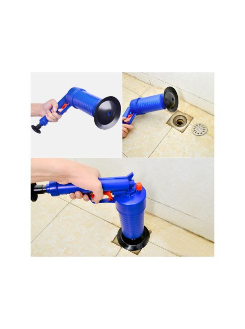 Lefolyótisztító pisztoly 4 darab cserélhető gumi fejjel