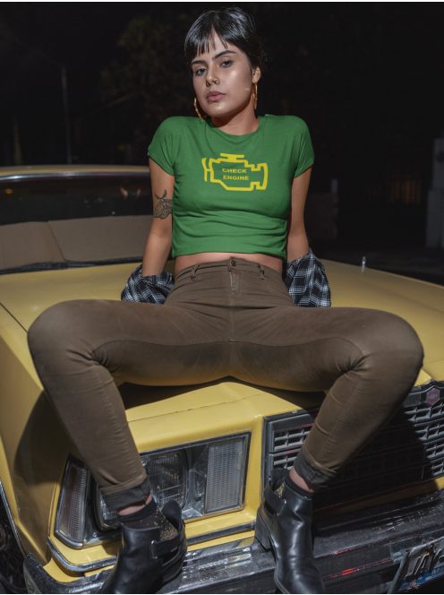 Check Engine póló, motorhiba jelző, vicces autós póló, autós ajándék