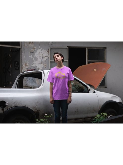 Check Engine póló, motorhiba jelző, vicces autós póló, autós ajándék