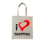 Vászon bevásárló szatyor, I Love Shopping