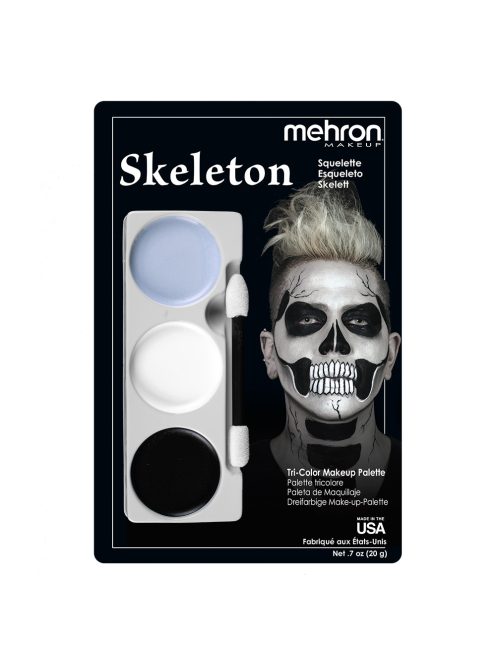 Mehron háromszínű arcfestő készlet - Koponya /Skeleton/