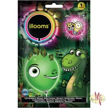 Illooms - Világító LED-es lufi Csináld magad DINO
