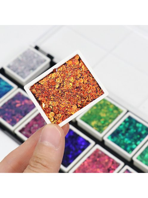 Glitter Cream 12 színű professzionális csillámkrém paletta készlet