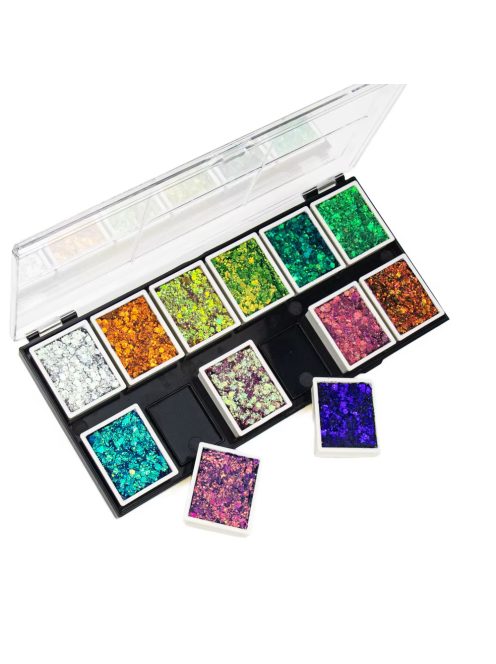 Glitter Cream 12 színű professzionális csillámkrém paletta készlet