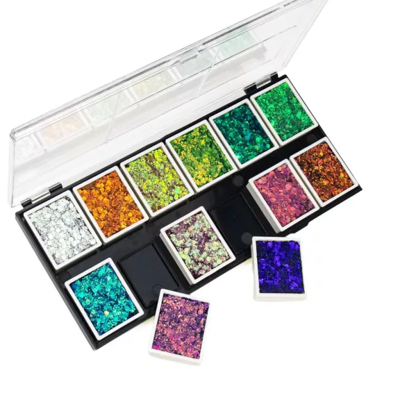 Glitter Cream 12 színű professzionális csillámkrém paletta készlet