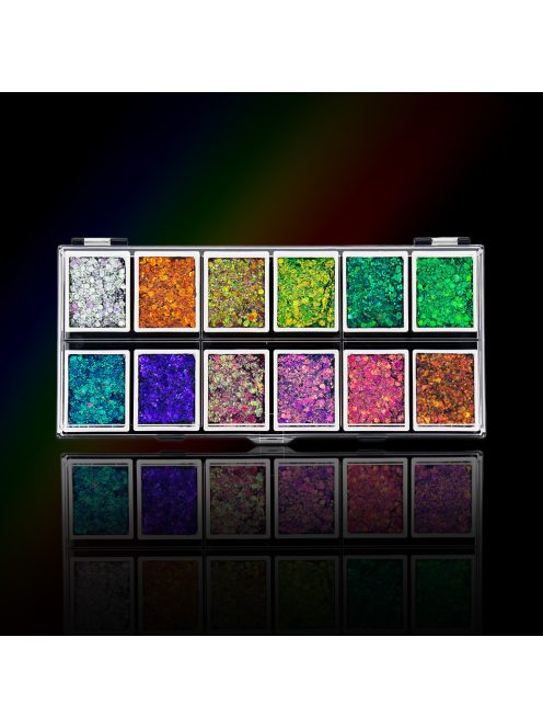 Glitter Cream 12 színű professzionális csillámkrém paletta készlet