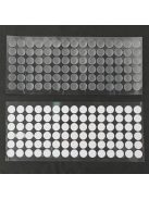 Öntapadós fehér tépőzár pöttyök 18mm, 500 darabos szett kreatív rögzítéshez.