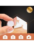 Öntapadós fehér tépőzár pöttyök 18mm, 500 darabos szett kreatív rögzítéshez.