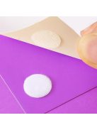 Öntapadós fehér tépőzár pöttyök 18mm, 500 darabos szett kreatív rögzítéshez.