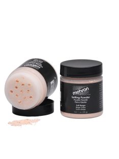 Mehron ColorSet Setting Powder Soft Beige árnyalatú fixáló púder tégelyben, professzionális sminkfixáláshoz