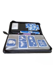 Csillámtetoválás sablontartó zippzáros mappa 96 db-os