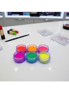 KiviArt UV/Neon Kozmetikai Csillámpor készlet - 6 db/cs