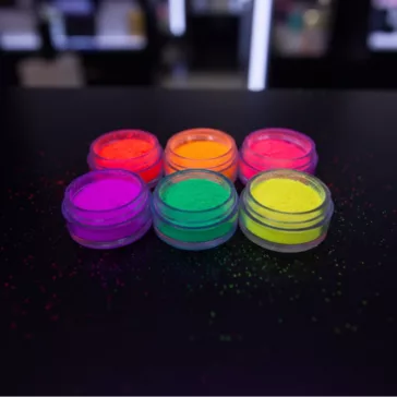 KiviArt UV/Neon Kozmetikai Csillámpor készlet - 6 db/cs