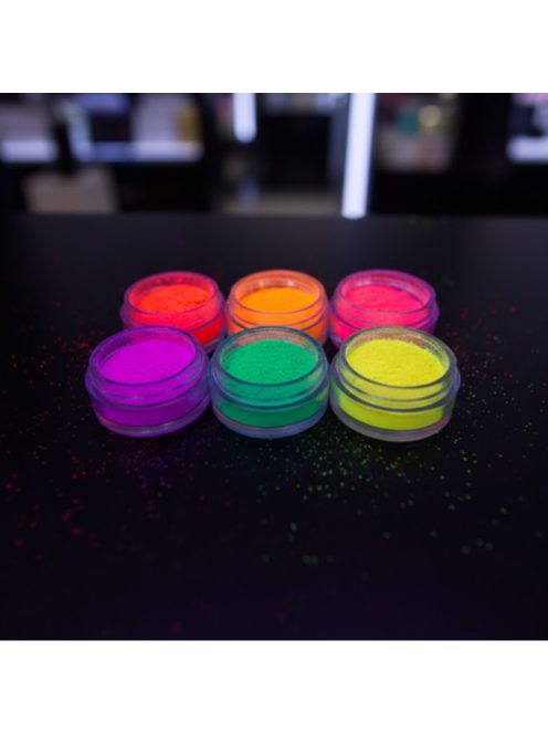 KiviArt UV/Neon Kozmetikai Csillámpor készlet - 6 db/cs