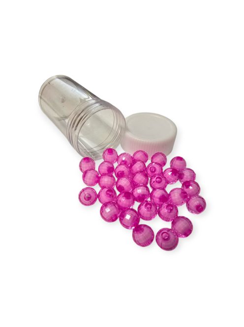 Színes Gyöngyök 0,7mm magenta színben 30db/cs