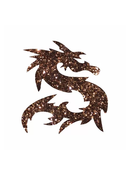 KiviArt 4x4cm Csillámtetoválás sablon 08 Sárkány 