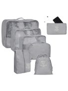 7 darabos bőröndszervező készlet ruhák és poggyász rendszerezéséhez utazáshoz