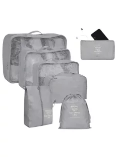 7 darabos bőröndszervező készlet ruhák és poggyász rendszerezéséhez utazáshoz