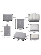 7 darabos bőröndszervező készlet ruhák és poggyász rendszerezéséhez utazáshoz