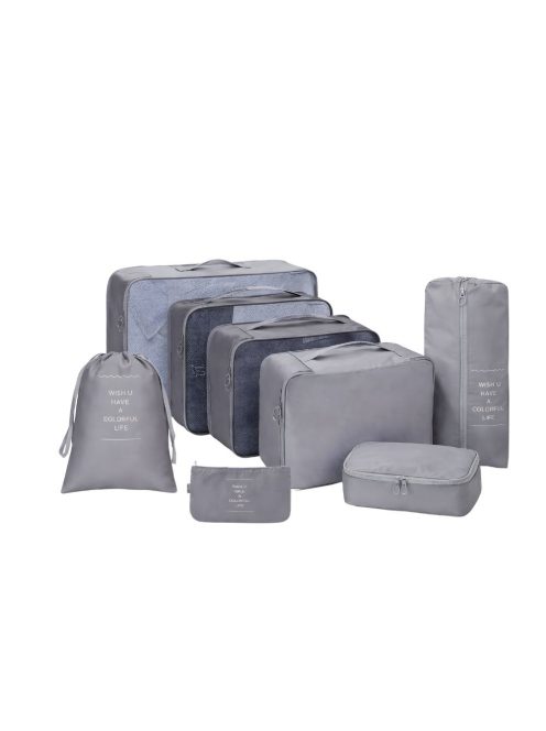 7 darabos bőröndszervező készlet ruhák és poggyász rendszerezéséhez utazáshoz