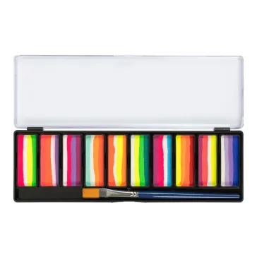 PXP Professional Colours arcfesték paletta Princess Lines Lyudmyla Kotovával, 10 színű splitcake és rainbow cake arcfesték készlet.
