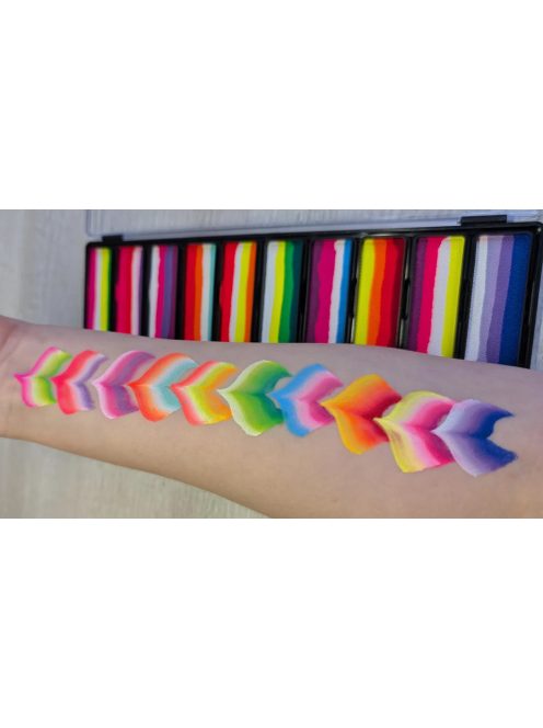 PXP Professional Colours arcfesték paletta Princess Lines Lyudmyla Kotovával, 10 színű splitcake és rainbow cake arcfesték készlet.