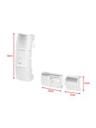 Kötés nélküli, rugalmas, gumis cipőfűző egy pár fém rögzítő kapoccsal fehér színben.