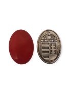 Öntapadós Fém Címke Magyar Címerrel, 3.5x2.5 cm-es méretben