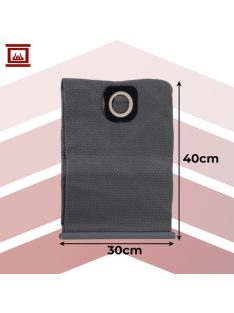 Mosható textil szűrőzsák, 99%-os porszűrés, motorvédelem és extra tartósság.