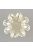 Akril gyöngy virág minta 20 mm - 10 db/cs, gyöngy fehér