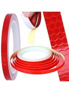 Fényvisszaverő szalag, öntapadós, 8 méter, kerékpárra, motorra, autóra, babakocsira, biztonsági matrica, láthatóság növelése, éjszakai közlekedés