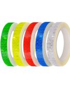 Fényvisszaverő szalag, öntapadós, 8 méter, kerékpárra, motorra, autóra, babakocsira, biztonsági matrica, láthatóság növelése, éjszakai közlekedés