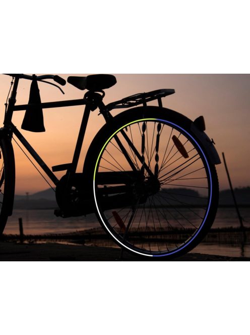 Fényvisszaverő szalag, öntapadós, 8 méter, kerékpárra, motorra, autóra, babakocsira, biztonsági matrica, láthatóság növelése, éjszakai közlekedés